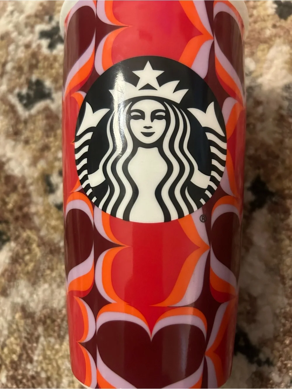 Starbucks hearts 2019 ceramic travel mug tumbler vibrant hearts